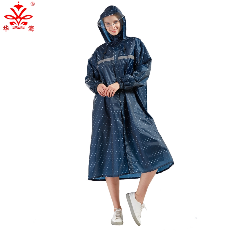 Women's Rain Jacket with Hood Waterproof Lightweight Active Long Raincoat #134