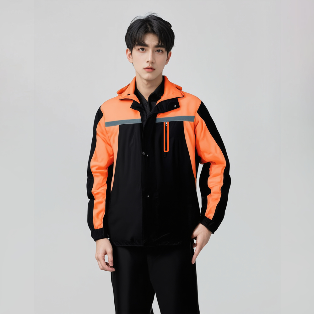 Motorcycle Rain Suit for Men, Two-Piece Waterproof Motorcycle Rain Gear with Reflective Rain Jacket and Rain Pants for Weatherproof All-Season Riding#customized