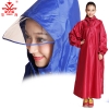 Women's Long Hooded Rain Jacket Waterproof one piece Raincoat #133