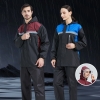 Motorcycle Rain Suit for Men and Women, Two-Piece Waterproof Motorcycle Rain Gear with Reflective Rain Jacket and Rain Pants for Weatherproof All-Season Riding #200